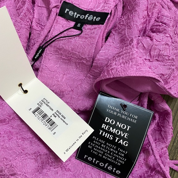 Retrofete Shelley Jumpsuit in Pink Size Small NWT - Picture 8 of 10